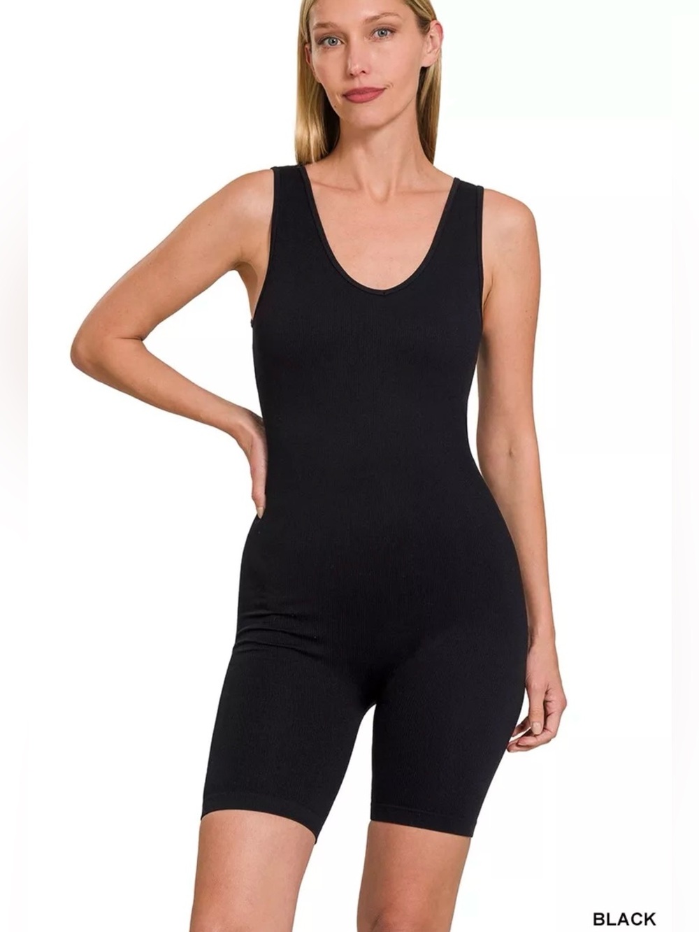 Zenana ribbed romper